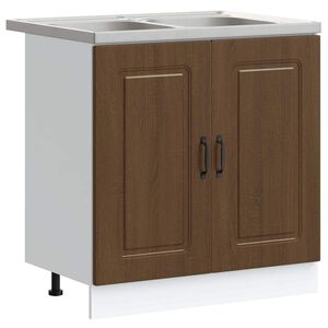 vidaXL K&uuml;chenschrank Kalmar Braun Eichen-Optik 80 x 46 x 81.5 cm
