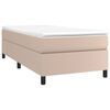 vidaXL Boxspringbett mit Matratze Cappuccino-Braun 90x190cm Kunstleder