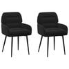 vidaXL Esszimmerst&uuml;hle 2 pcs Samt (V) Schwarz 59 x 59,5 x 90 cm