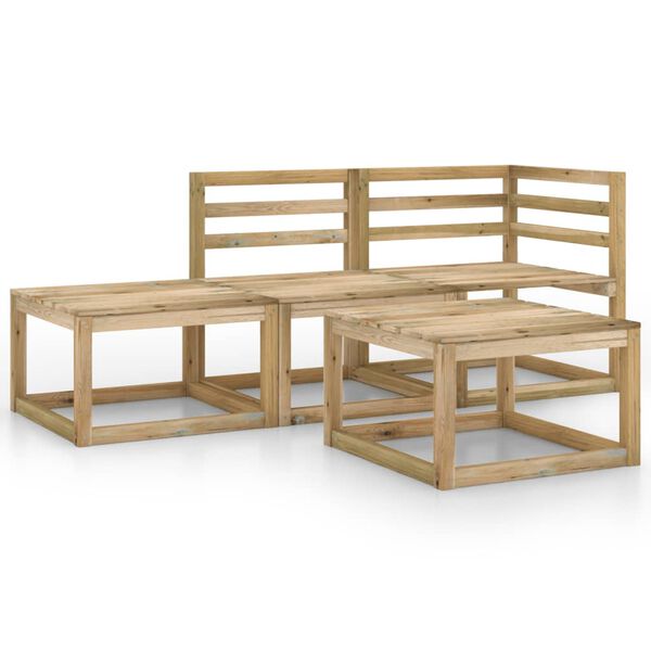 vidaXL 4-tlg. Garten-Lounge-Set Gr&uuml;n Impr&auml;gniertes Kiefernholz