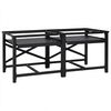 vidaXL Waschmaschinen-Podest 2 Stk. Schwarz 120 x 56 x 52 cm Stahl
