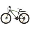 vidaXL Mountainbike 21 Gang 26 Zoll Rad 46 cm Schwarz