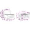 vidaXL Outdoor-Sofagarnitur 9 pcs Natur