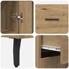 vidaXL Highboard mit Schubladen 2 pcs Artisan-Eiche Holzwerkstoff