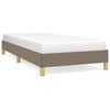 vidaXL Bettgestell ohne Matratze Taupe 100x200 cm Stoff