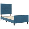 vidaXL Boxspringbett mit Kopfteil Dunkelblau 90 x 200 cm Samt