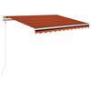 vidaXL Automatische Markise mit LED Windsensor 350x250 cm Orange/Braun