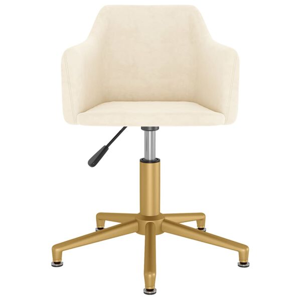 vidaXL Esszimmerst&uuml;hle 4 Stk. Drehbar Creme Samt