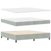 vidaXL Boxspringbett mit Matratze Hellgrau 200 x 200 cm Samt