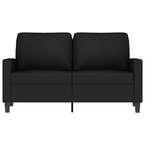 vidaXL 2-Sitzer-Sofa Schwarz 120 cm Samt
