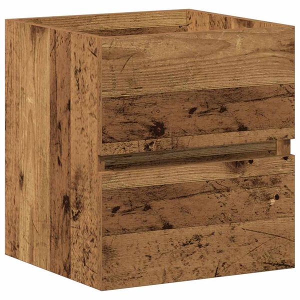 vidaXL Badezimmer-Waschbeckenschrank Altholz-Optik 41x38,5x45 cm Holzwerkstoff