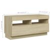 vidaXL TV-Schrank mit LED-Leuchten Sonoma-Eiche 260x35x40 cm