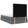 vidaXL Bett mit Stauraum und LED Dunkelgrau 120 x 190 cm Polyester