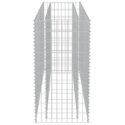 vidaXL Gabionen-Hochbeet Verzinkter Stahl 180×50×100 cm
