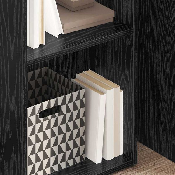 vidaXL B&uuml;cherregal Schwarz Eichen-Optik 40 x 30 x 114 cm Holzwerkstoff
