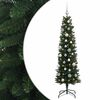 vidaXL K&uuml;nstlicher schmaler Weihnachtsbaum mit Weihnachtskugel 120 cm