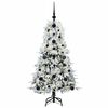 vidaXL K&uuml;nstlicher klappbarer Weihnachtsbaum Wei&szlig; 120 cm PE und PVC