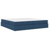 vidaXL Aufbewahrungsbett mit Matratze Blau 200 x 200 cm Polyester