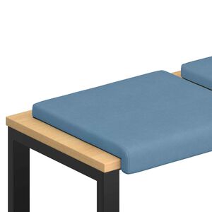 vidaXL Bankkissen 2 stk. Cord Blau Tiefe 35 cm