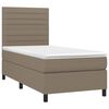 vidaXL Boxspringbett mit Matratze Taupe 90x200 cm Stoff