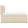 vidaXL Boxspringbett mit Matratze Creme 200x200 cm Stoff