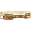 vidaXL Outdoor-Sofagarnitur mit Kissen 6 pcs Natur und Creme