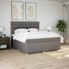 vidaXL Boxspringbett mit Matratze Taupe 200x200 cm Stoff