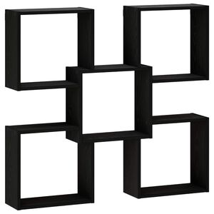 vidaXL Wandregal Schwarz 99,5 x 17 x 91 cm Holzwerkstoff