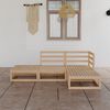 vidaXL 4-tlg. Garten-Lounge-Set Massivholz Kiefer