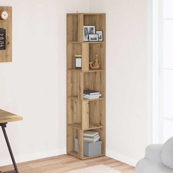 vidaXL Eckregal Artisan-Eiche 33x33x165 cm Holzwerkstoff