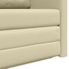 vidaXL Schlafsofa 110cm Creme Kunstleder