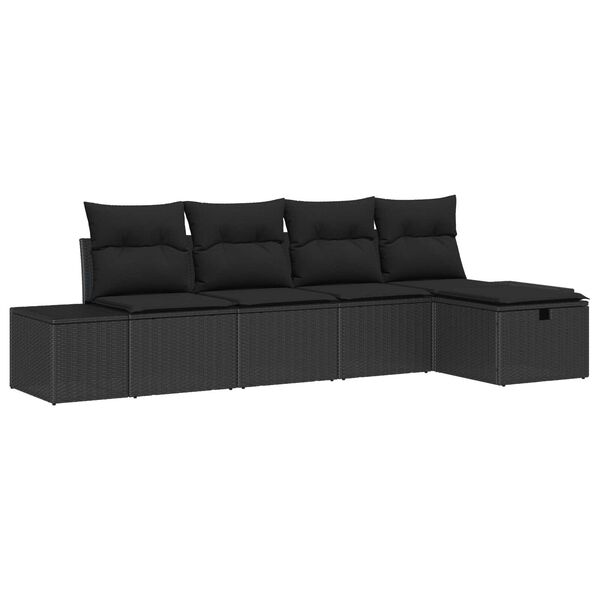 vidaXL Sofa Set mit Kissen 6 pcs Poly-Rattan