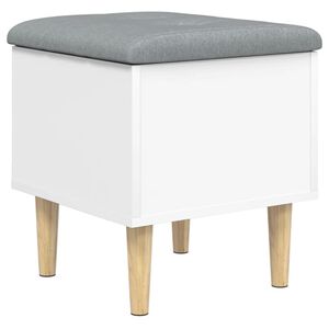 vidaXL Sitzbank mit Stauraum Wei&szlig; 42x42x46 cm Holzwerkstoff