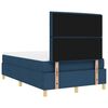 vidaXL Boxspringbett mit Matratze mit Kopfteil Blau 120 x 200 cm Stoff