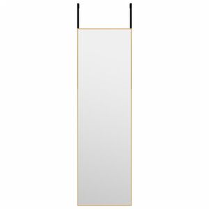 vidaXL T&uuml;rspiegel Golden 30x100 cm Glas und Aluminium