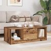 vidaXL Couchtisch mit Schubladen Altholz 102 x 50 x 36cm Holzwerkstoff