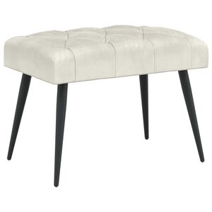 vidaXL Bank mit Knopfheftung Creme 60 x 40 x 45 cm Samt
