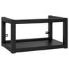 vidaXL Badezimmer Wand-Waschtischgestell Schwarz 59x38x31 cm Eisen