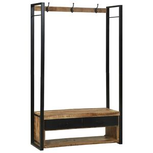 vidaXL Kleiderst&auml;nder Braun 110 x 40 x 179 cm Massivholz Mango