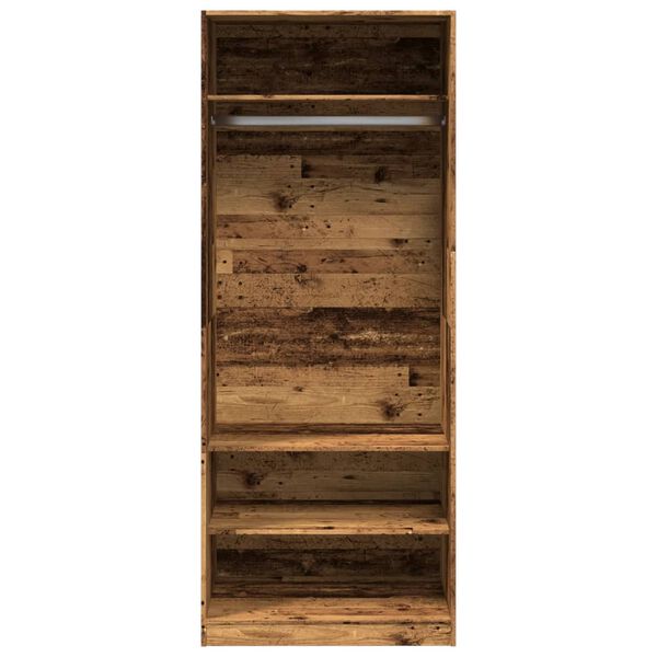vidaXL Kleiderschrank Altholz-Optik 80x50x200 cm Holzwerkstoff