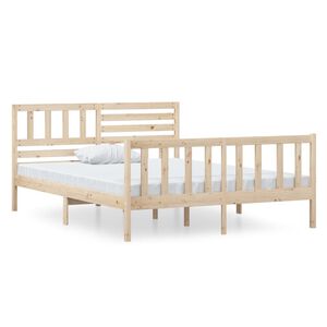 vidaXL Massivholzbett 120x190 cm