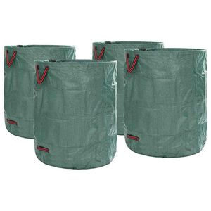vidaXL Gartenm&uuml;lls&auml;cke 4 pcs Gr&uuml;n 79 x 79 x 99,5 cm Polypropylen