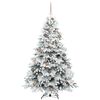 vidaXL K&uuml;nstlicher Weihnachtsbaum mit 300 LEDs Wei&szlig; 180 cm PE und PVC