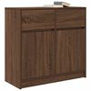 vidaXL Sideboard mit Schublade Braun Eichen-Optik 80x34x76 cm