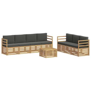 vidaXL Sofagarnituren 8 stk. Wei&szlig; und Anthrazit Polyester