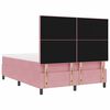 vidaXL Boxspringbett mit Matratze mit Kopfteil Rosa 140 x 200 cm Samt