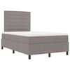 vidaXL Boxspringbett mit Matratze mit LED Taupe 120 x 190 cm Stoff