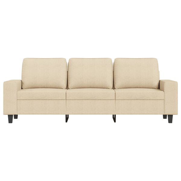 vidaXL 3-Sitzer-Sofa Creme 180 cm Stoff