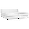 vidaXL Boxspringbett mit Matratze Weiß 200x200 cm Kunstleder