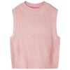 Kinder-Pulloverweste Gestrickt Hellrosa 116